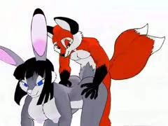 Smoking sexy schlong engulfing and banging by a legal age teenager bunny with a fox in this xxx animation clip